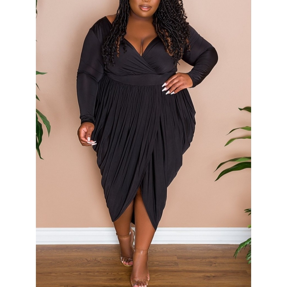Draped Midi Dress